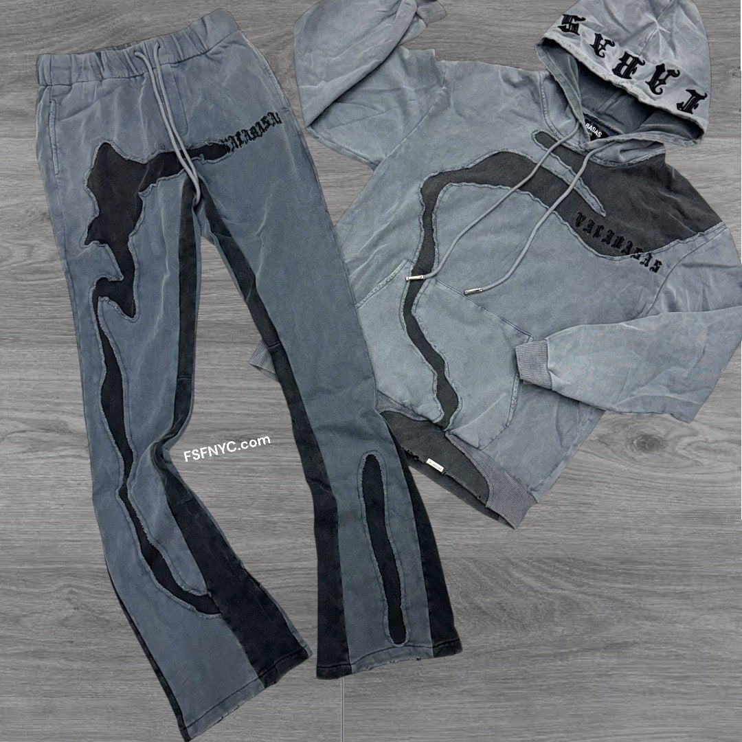 Vala serpentine  hoodie set grey black 003