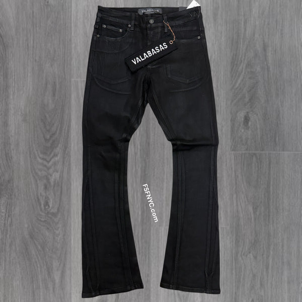 224　VALABASAS Mr.Stacked wax 32インチ Valabasas - Stacked Mr. WAXED Denim - Black - 1005 zi