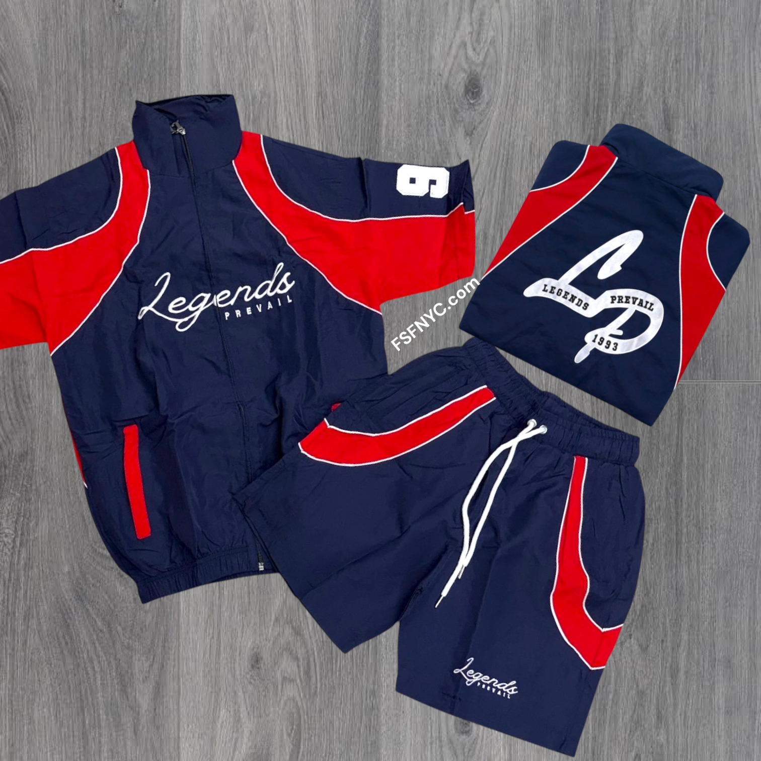 Prevail - LP Windbreaker Set - Navy/Red