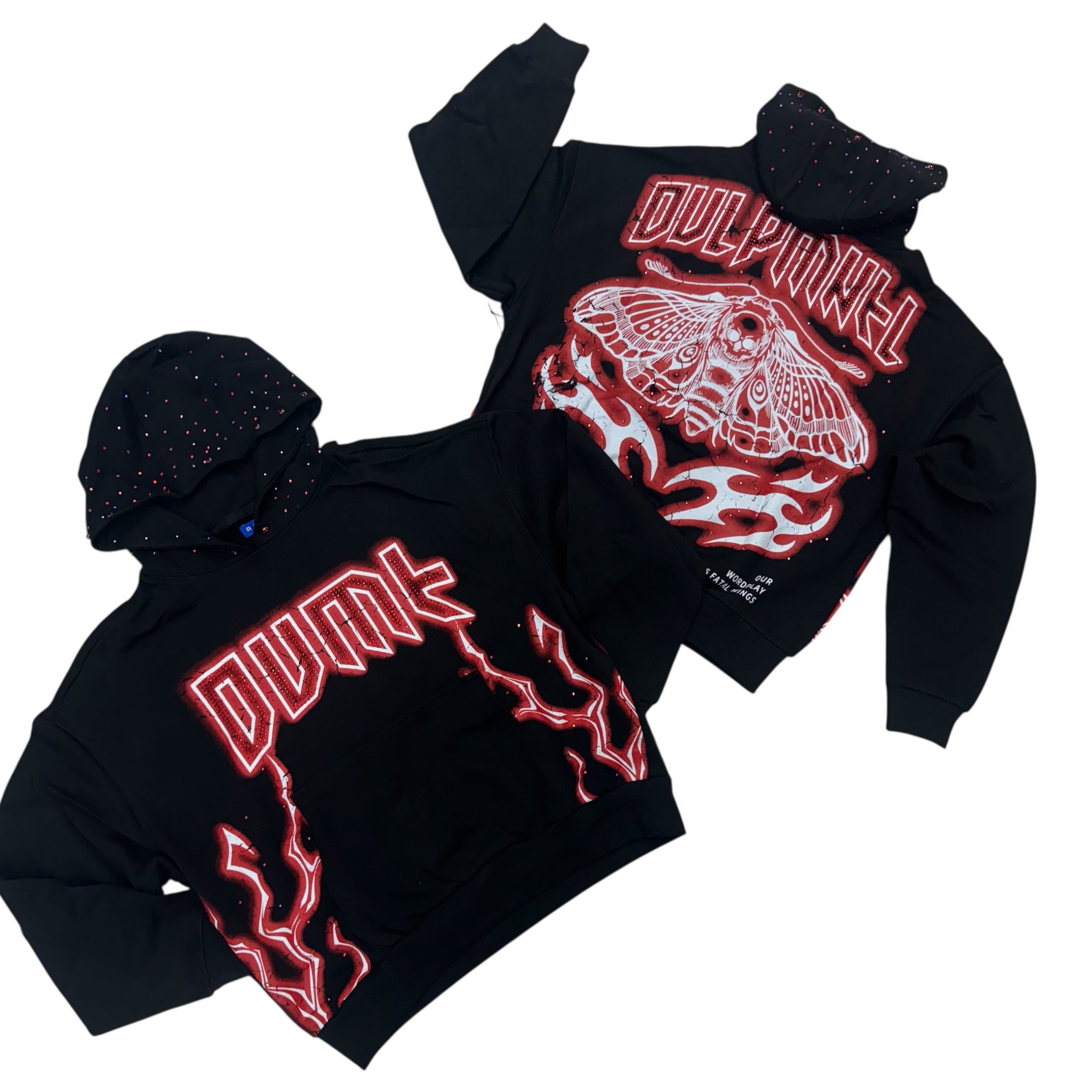 R3 - Mystical Rhinestone Hoodie - Black - 332