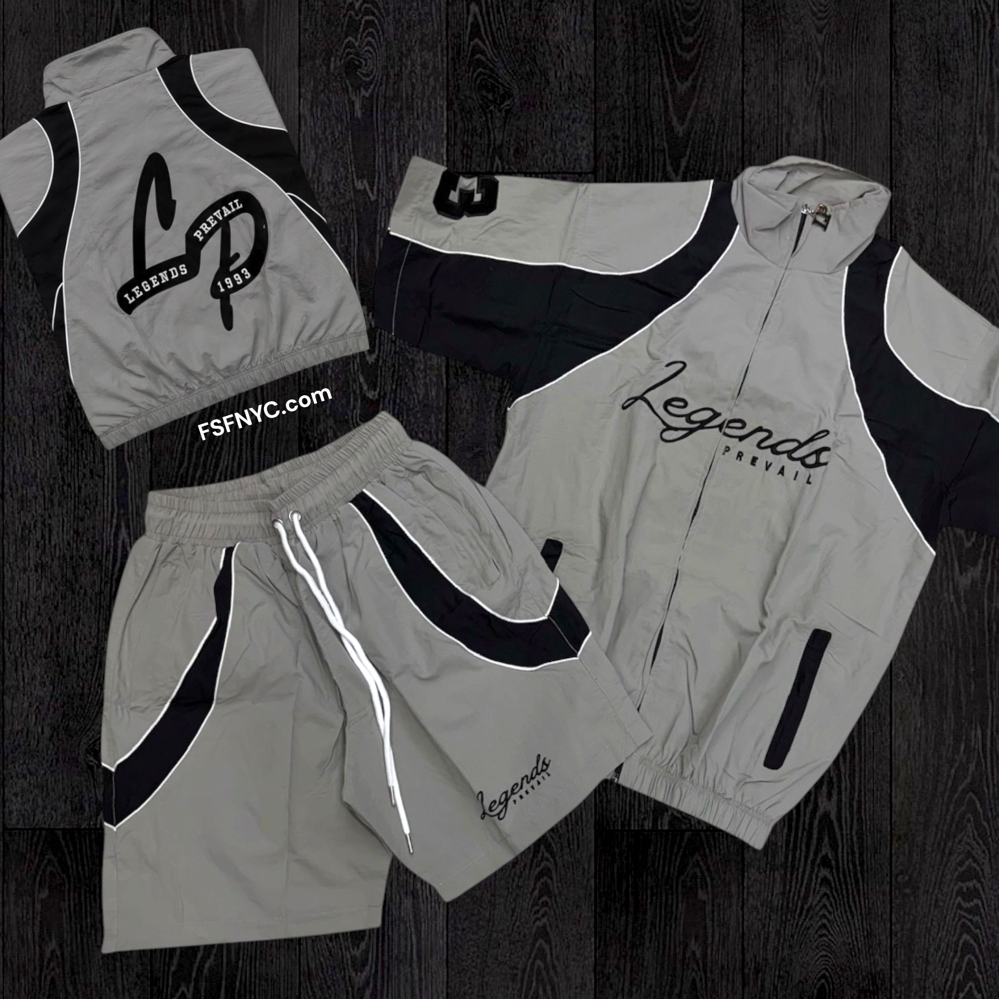 Prevail - LP Windbreaker Set - Grey/Black