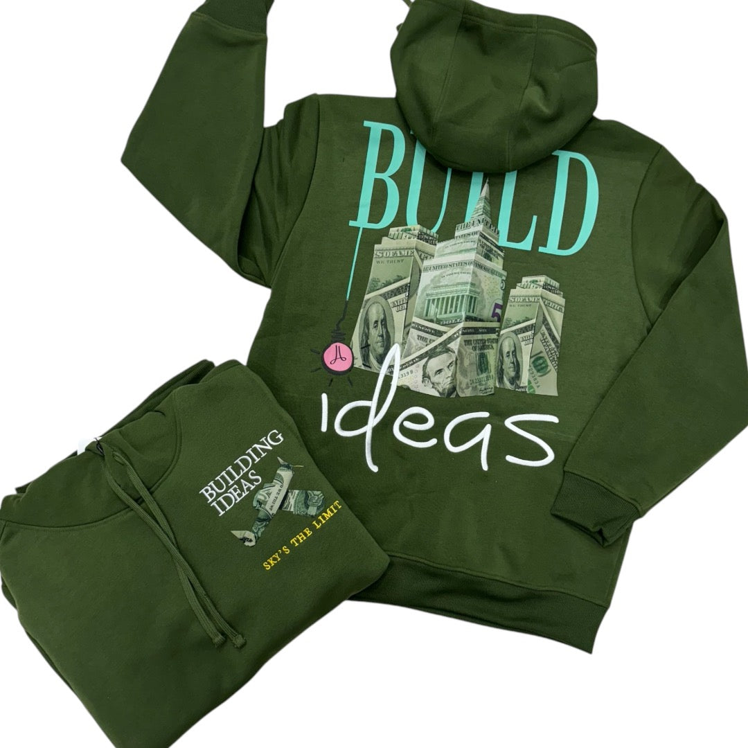 Build Ideas Hoodie Olive 332