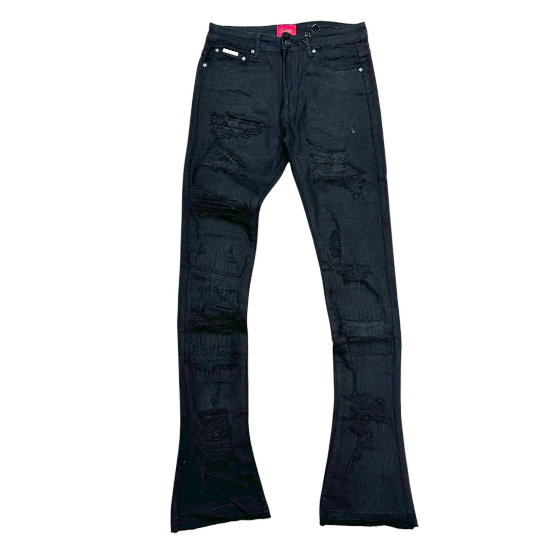 Agenda Stacked Rips Denim Black 3038