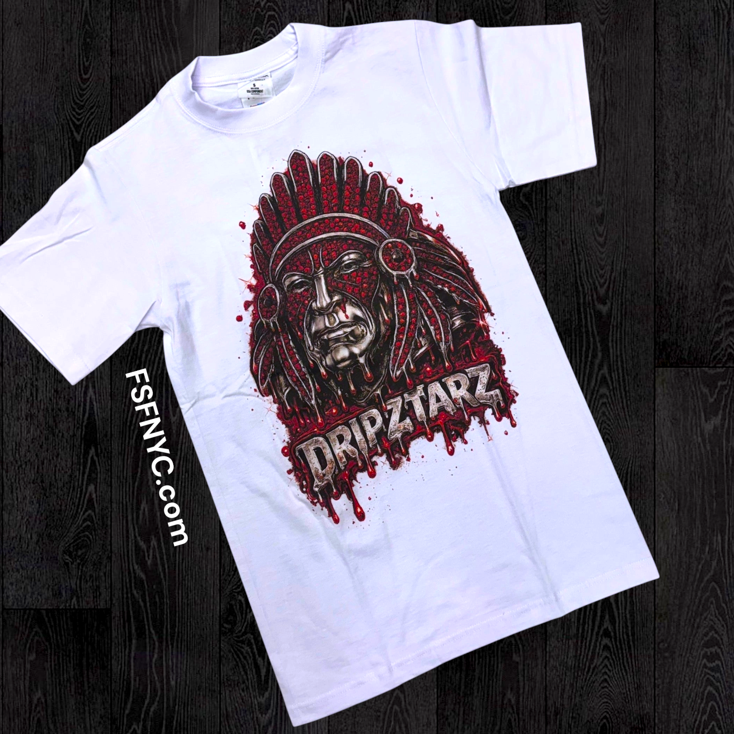 DRIPSTAR - Tribal Chief Tee -  White DC182