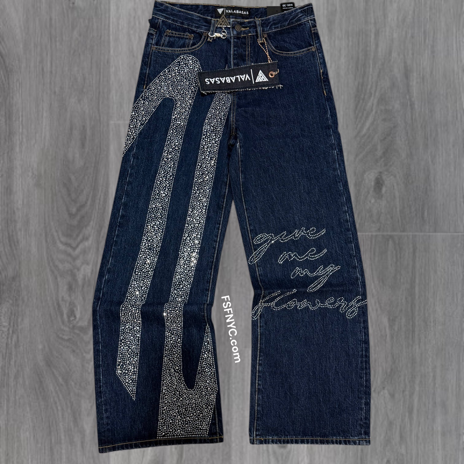 Valabasas - Scripted Loose Fit Denim - Blue -1076