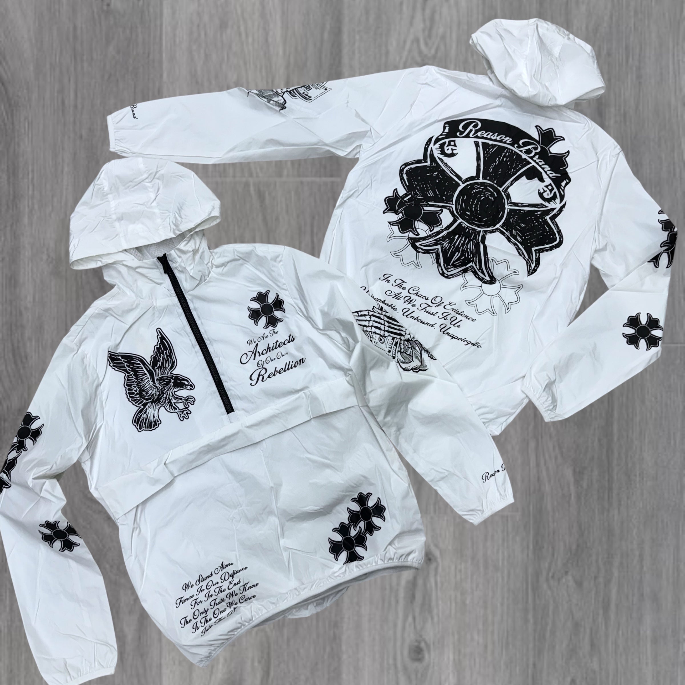 Reason - Anorak Nylon Jacket - white