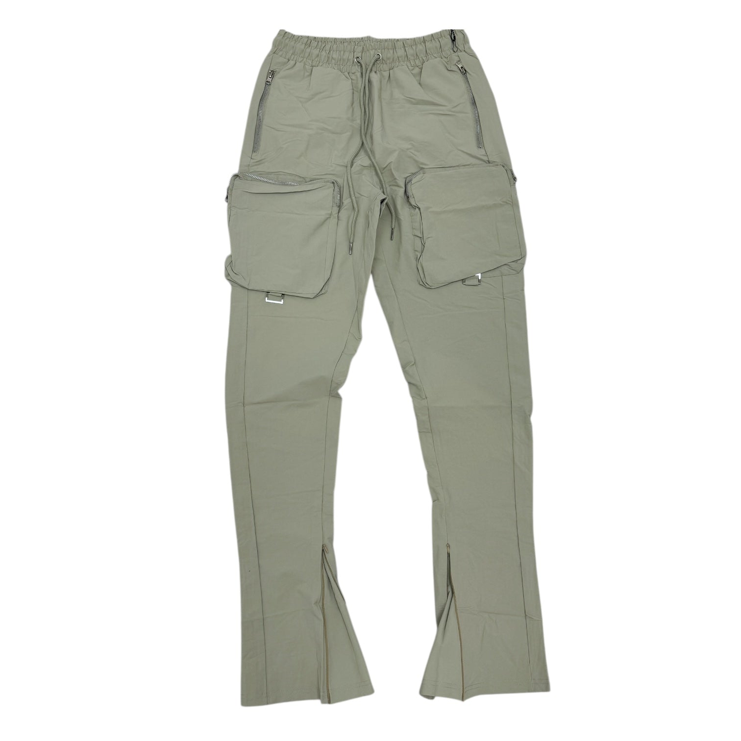 Motive - Stacked Nylon Pants - L.Khaki - MT265