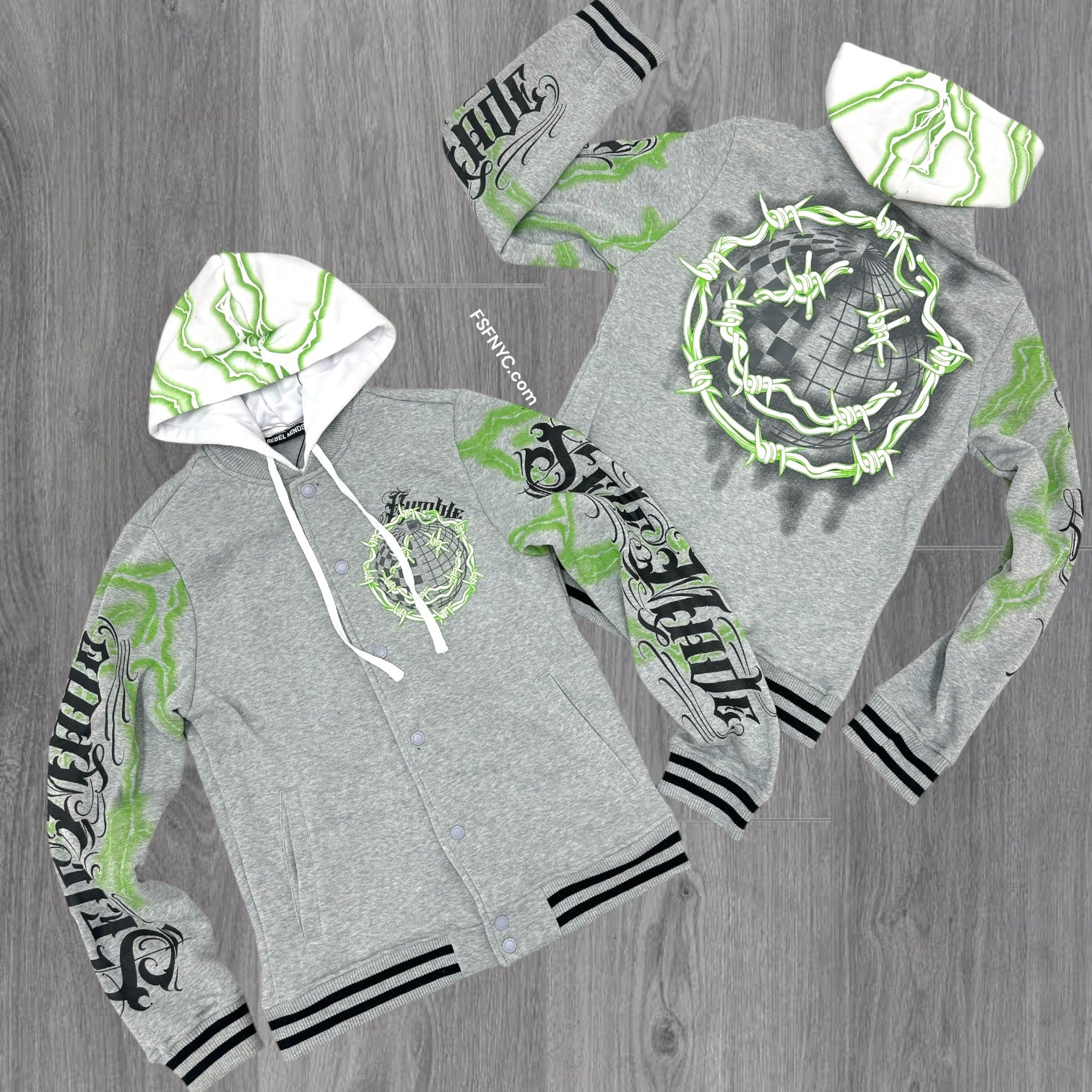 Rebel - Hoodie Jacket - Grey - 536