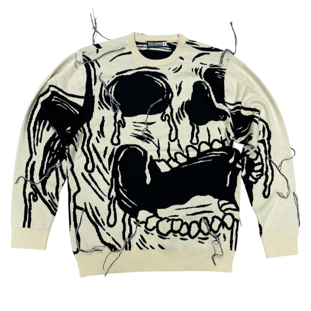 Melting Skull Sweater Cream 382