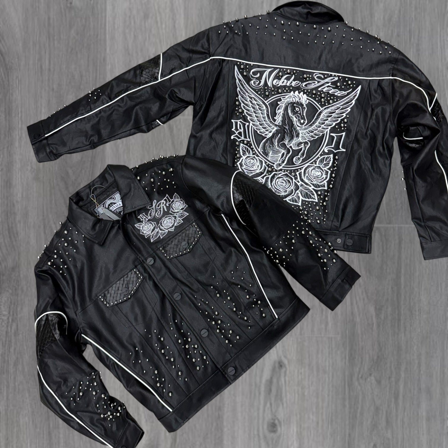 Rise - Leather Black Jacket - Black - S488