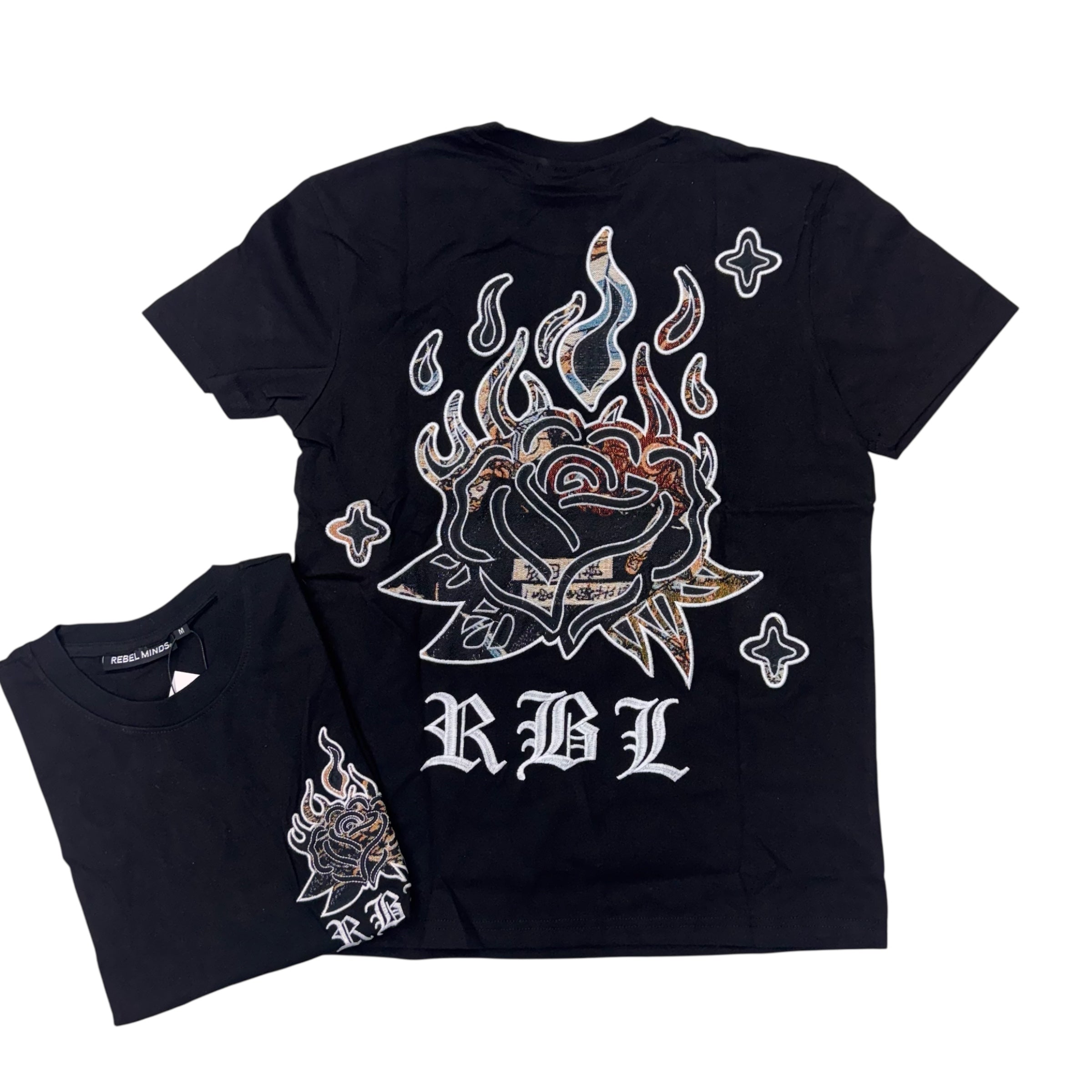 Rebel  Jaquard T-Shirt Black 136