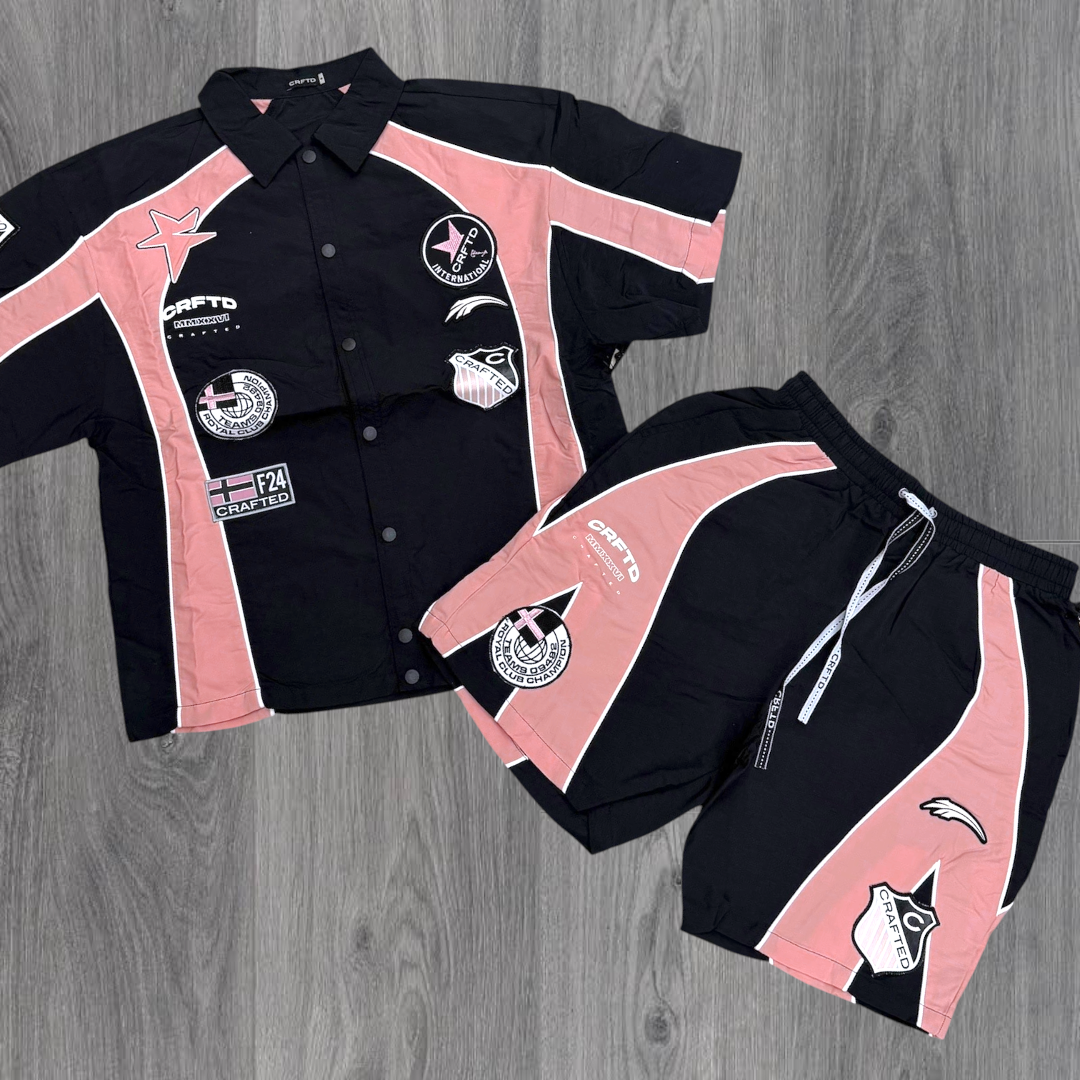 Crafted - WindBreaker Short Set - Black 577 578