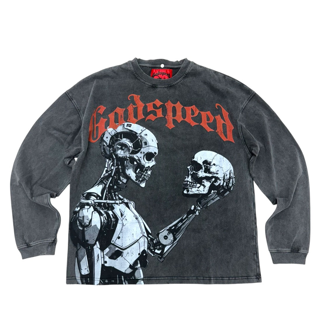 Godspeed Ai Long Sleeve Tee Charcoal