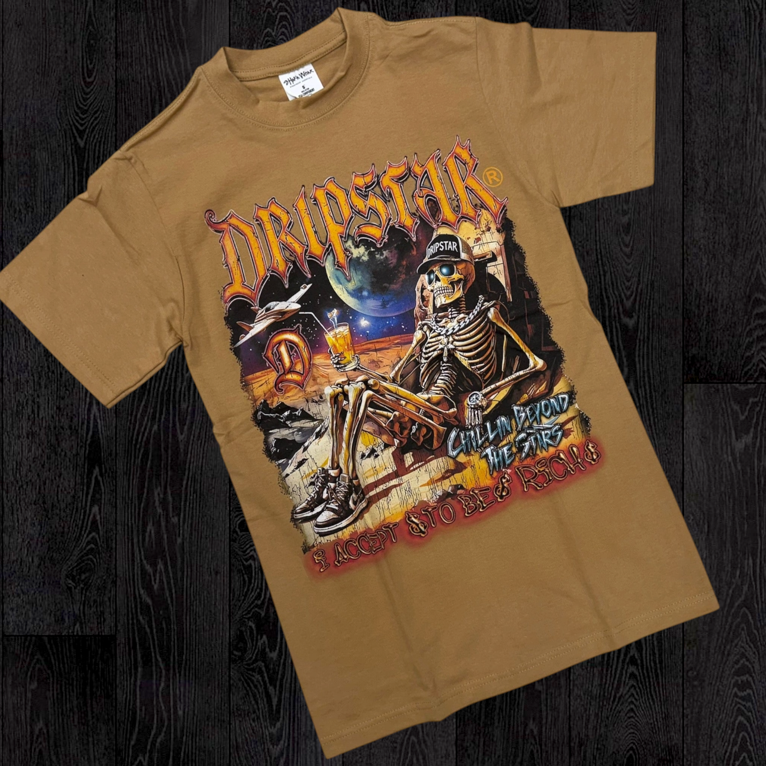 DRIPSTAR - Chillin Tee -  Lt Brown DC187