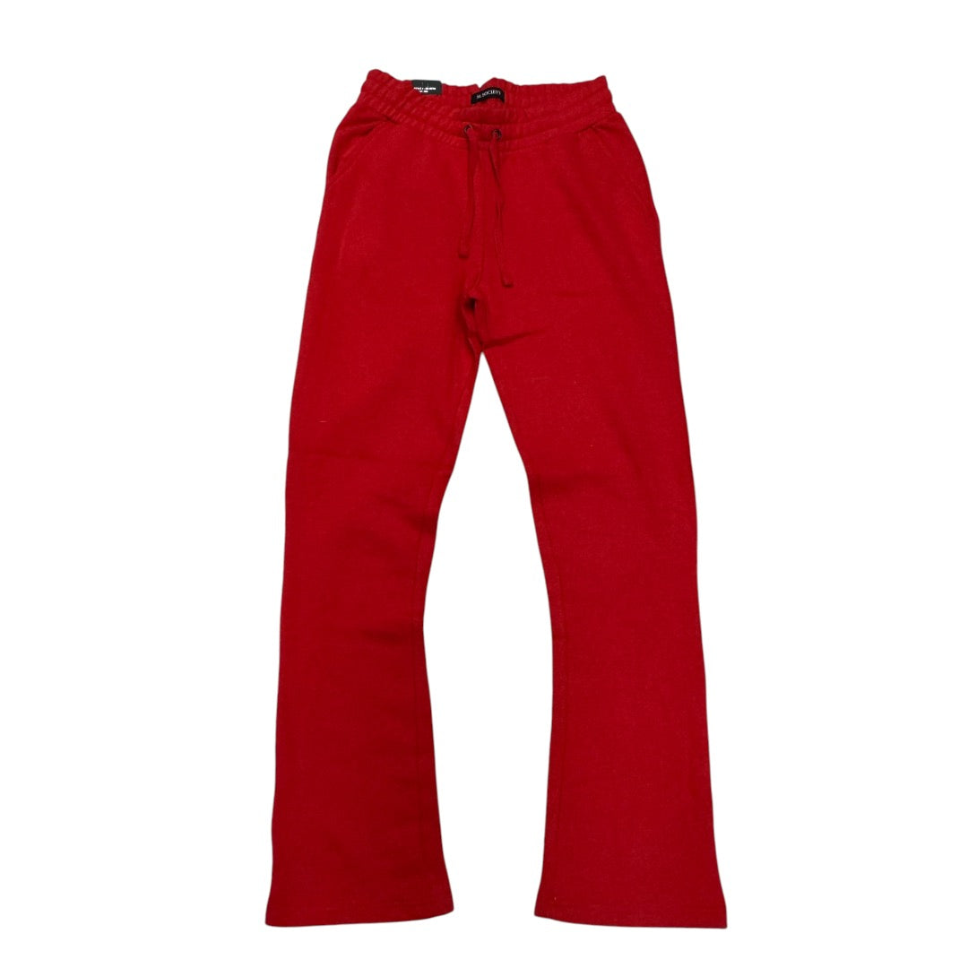 Mischief Stacked Sweat Pants Red 23708