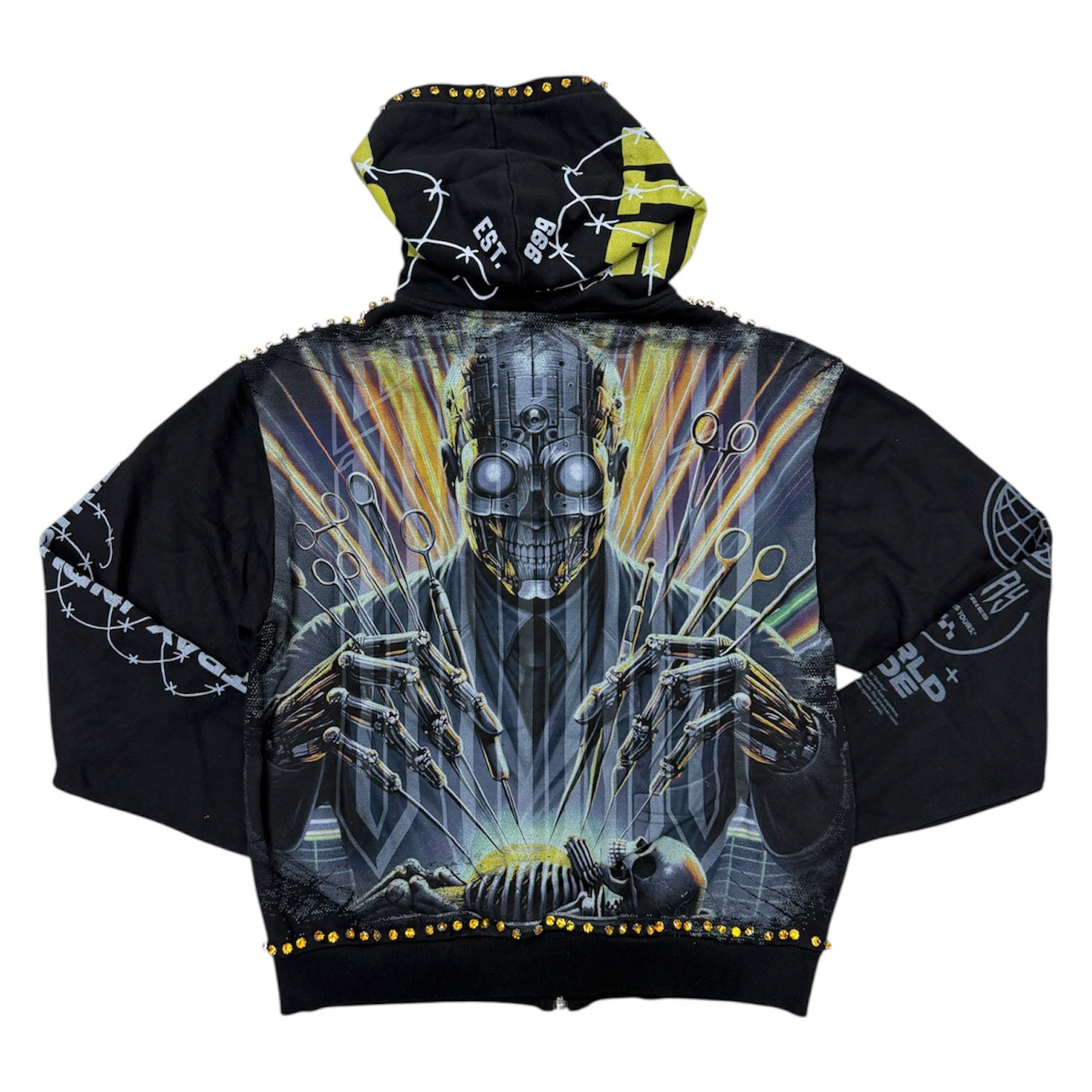 Stray - The Surgeon Crystal Zip Hoodie - Black - 1540