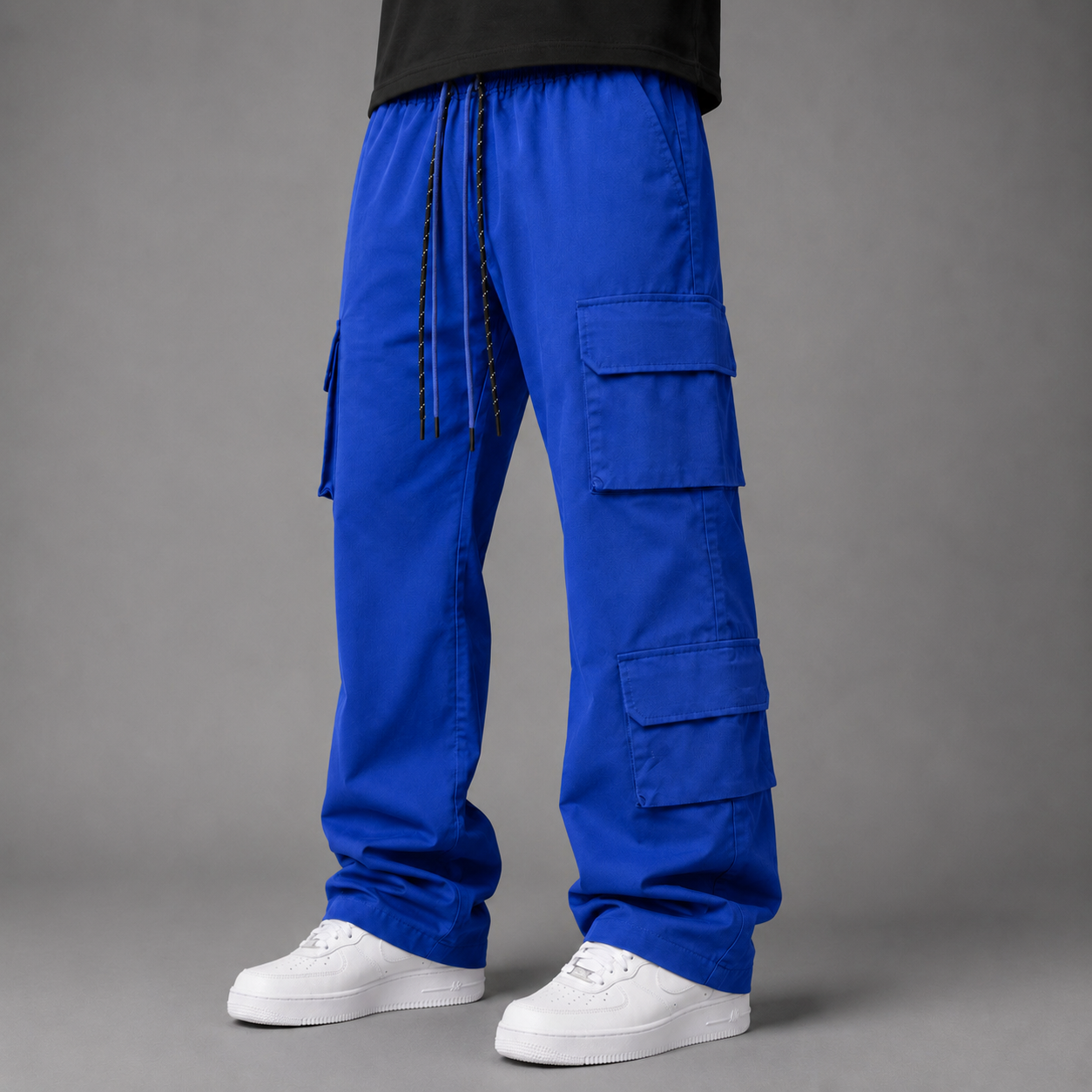 Baruda - Flare Nylon Cargo Pants - Royal - 404FS