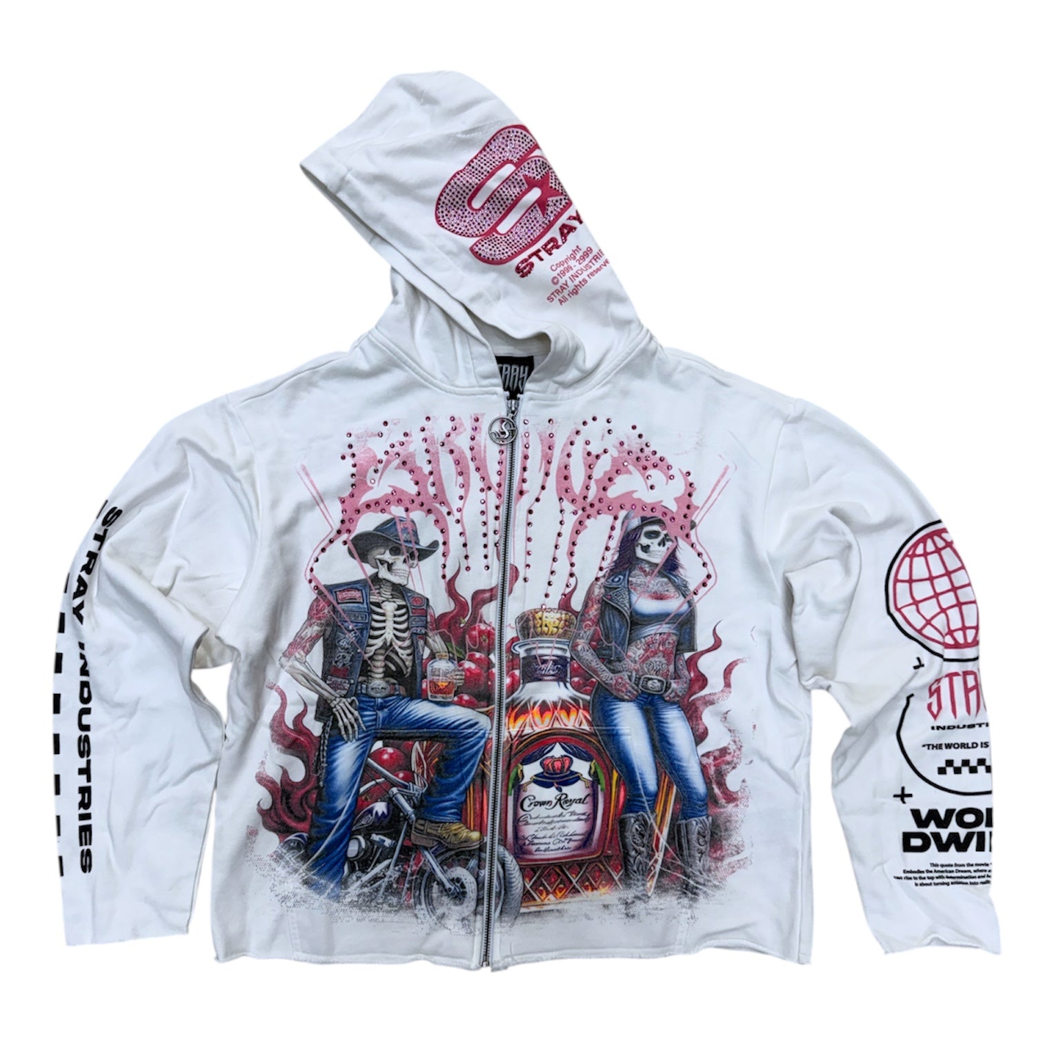 Stray - Country Side Zip Hoodie - White - 1555