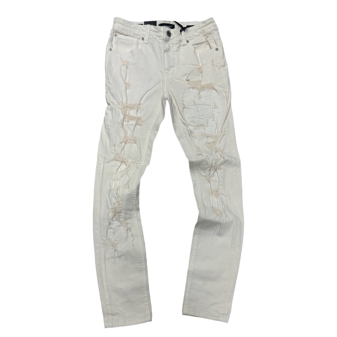 Mischief Distress Skinny Fit off white 80320