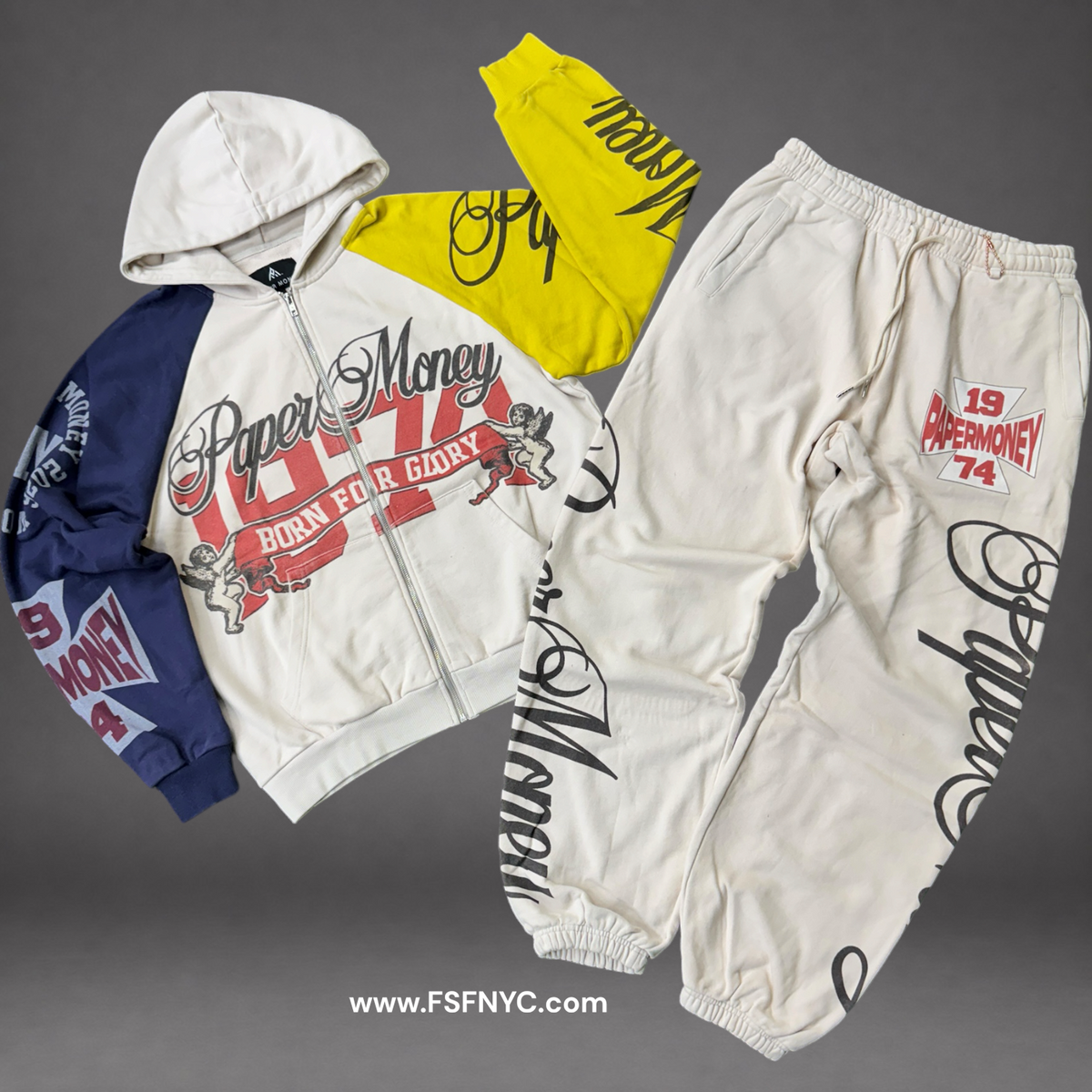Paper Money - Born For Glory SweatSuit - White