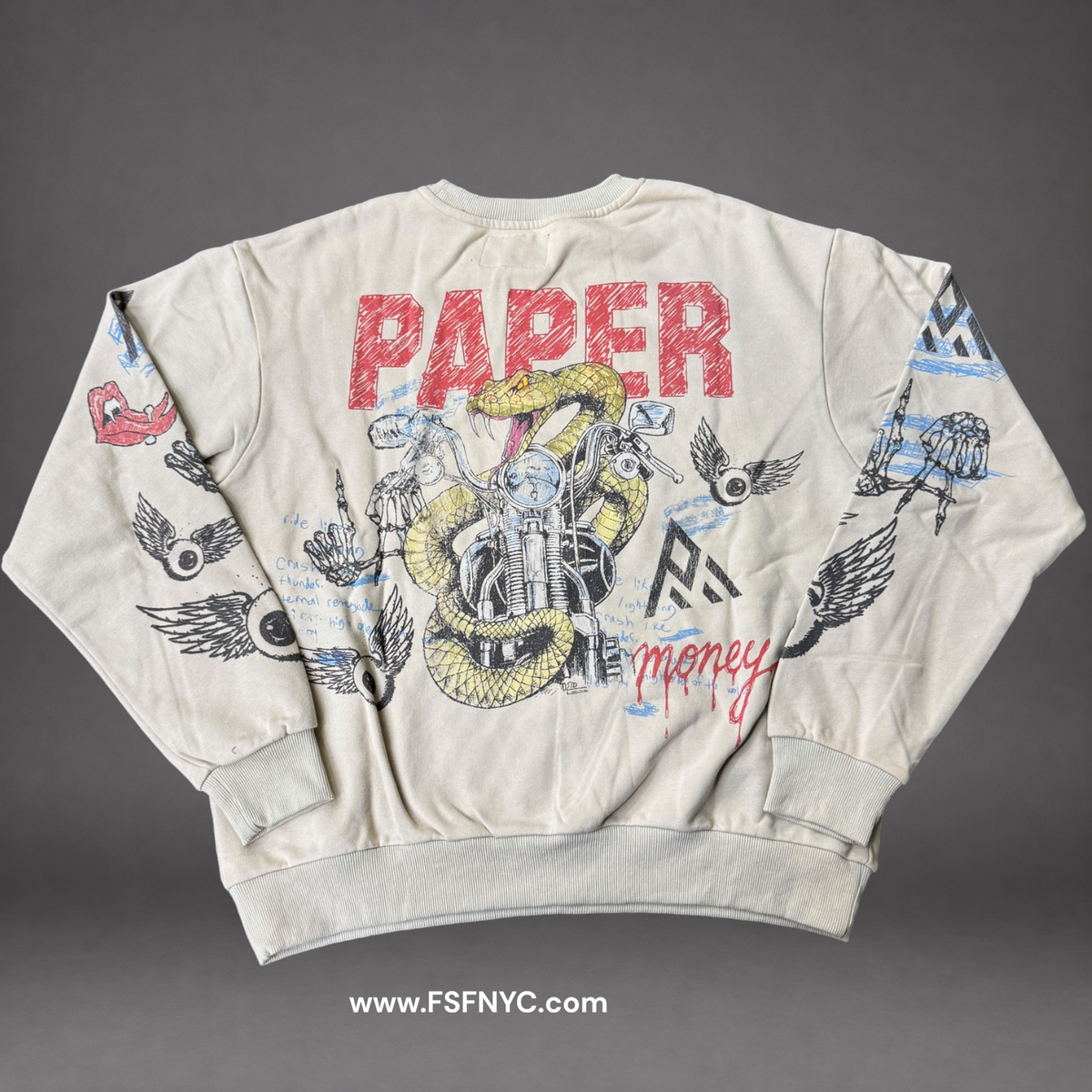 Paper Money - Doodle SweatShirt - Bone