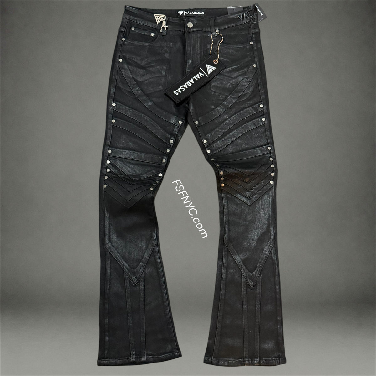 Valabasas - Veylorn Stacked Jeans - Black Waxed - 1152