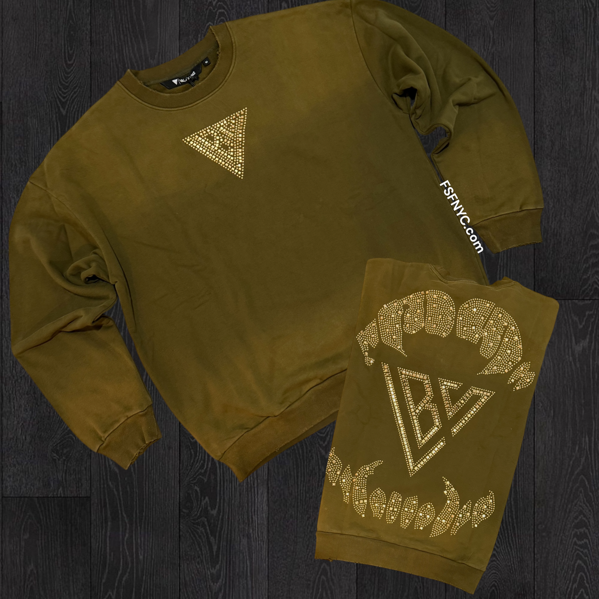 Valabasas - Grizzley  Crew Sweatshirt - Vintage Olive - 1010