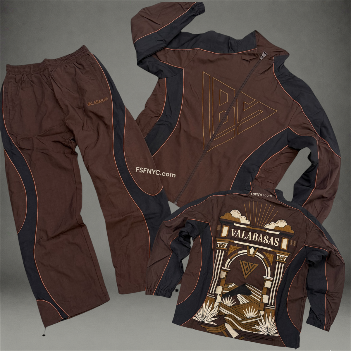 Valabasas - Palm Entrance Set - Brown - 1022 1033