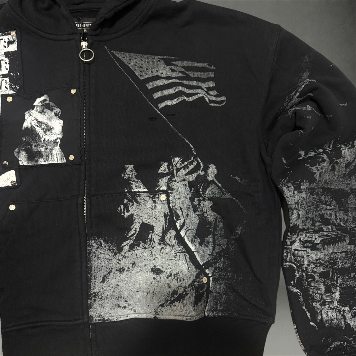 Elements of Art - Trenches Zip Hoodie - Black - EA-TRN