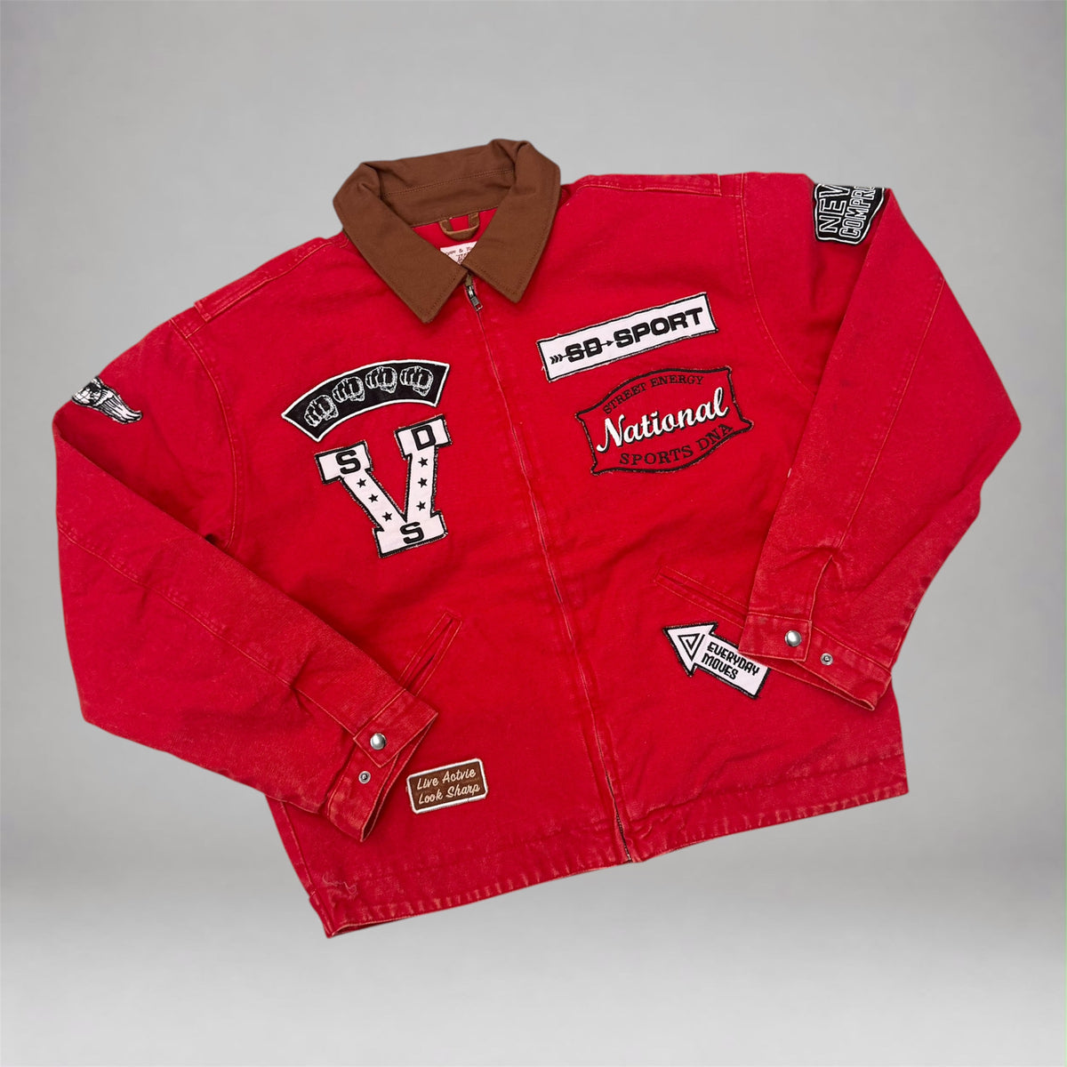 Property Canvas Patch Jacket - Red - 6203