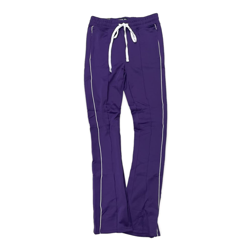 Rebel Stacked Flare Track  pants Purple 470