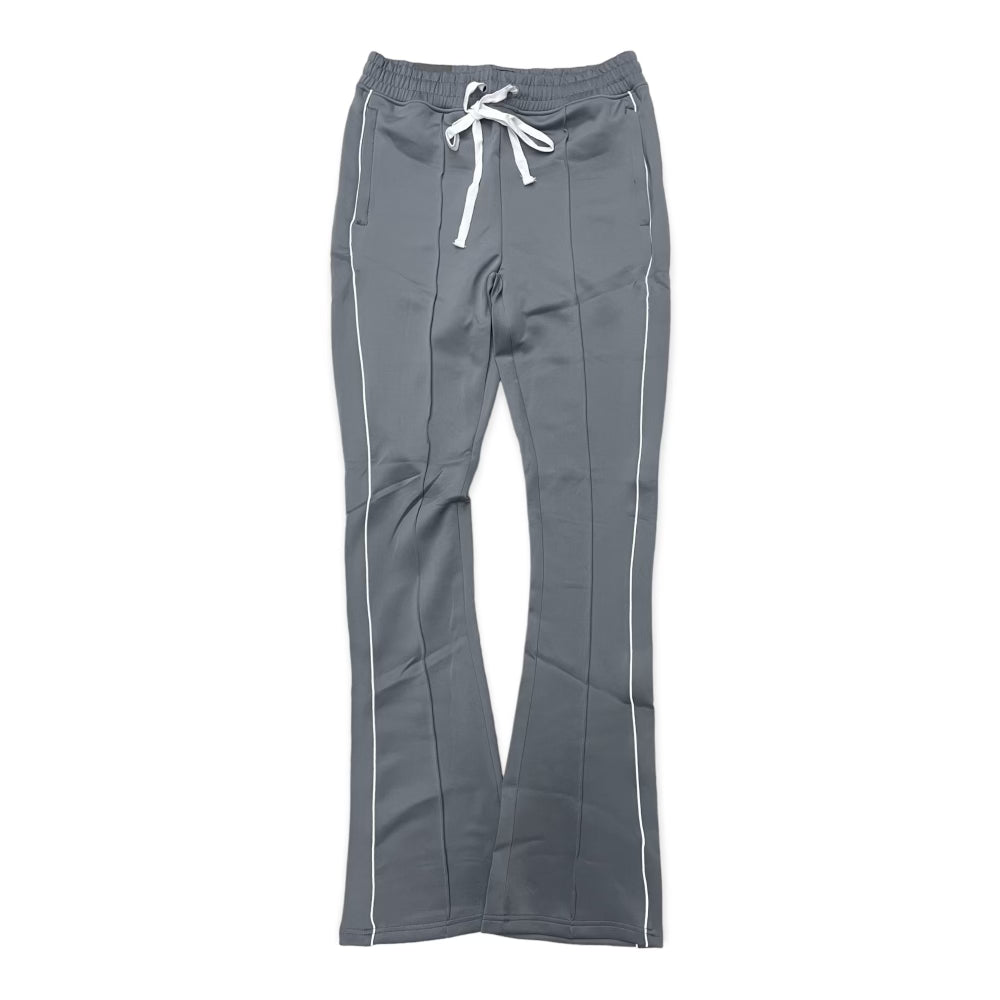 Rebel Stacked Flare Track  pants Grey 470
