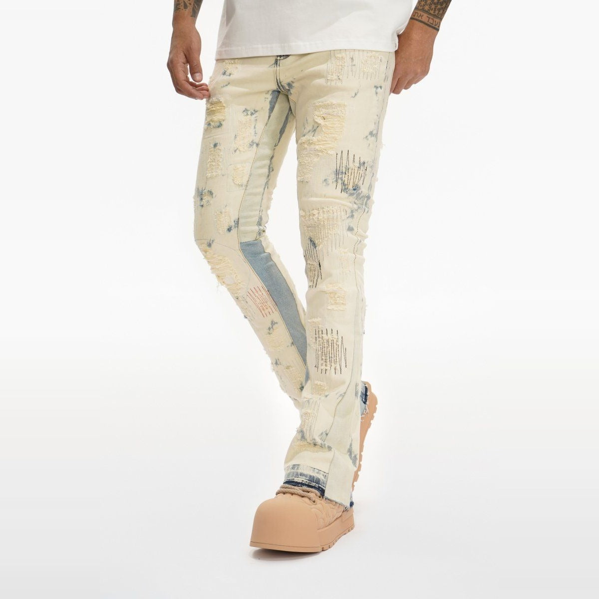 Valabasas - Shed Stacked Denim - Light Bleach Blue - 1028