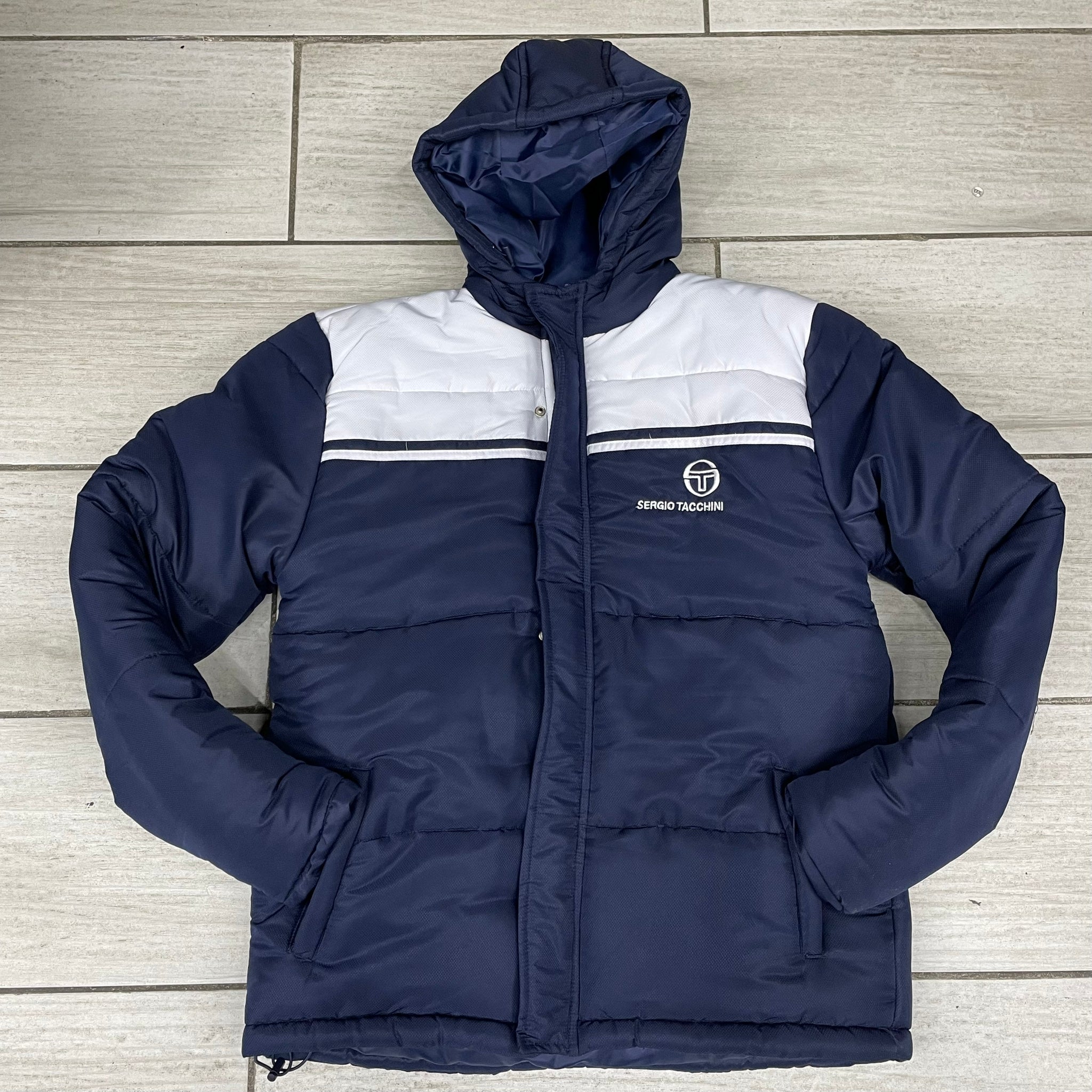 Sergio Tacchini  new young line puffer jacket  tracksuit  Blue/white (T)