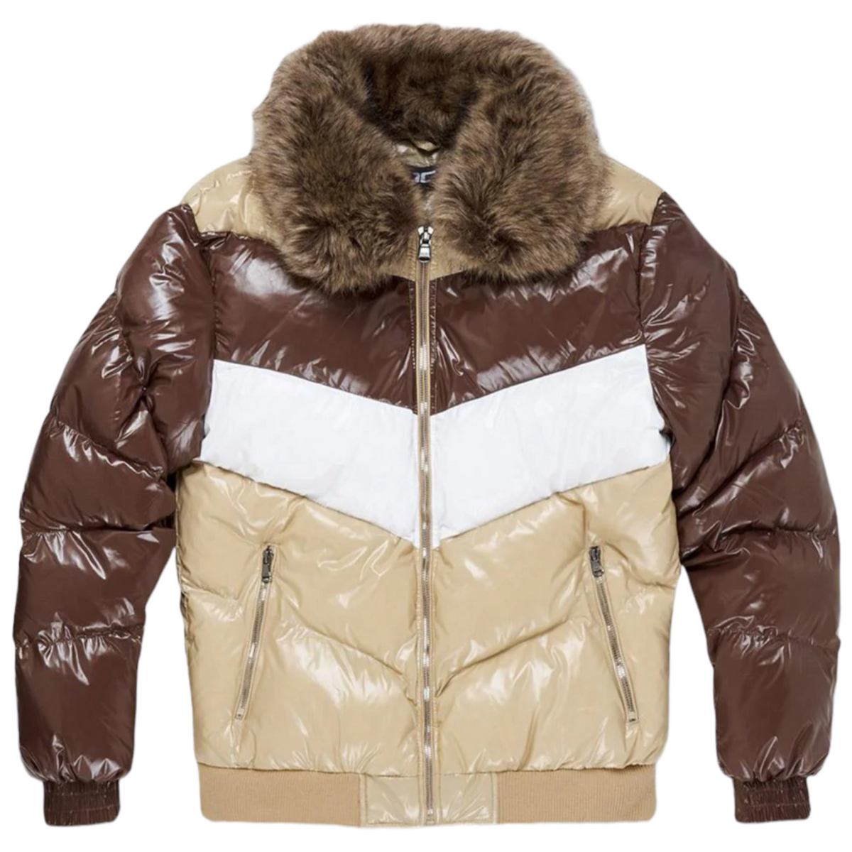 Jordan Craig Sugar Hill shiny Puffer jacket Mocha 91548M