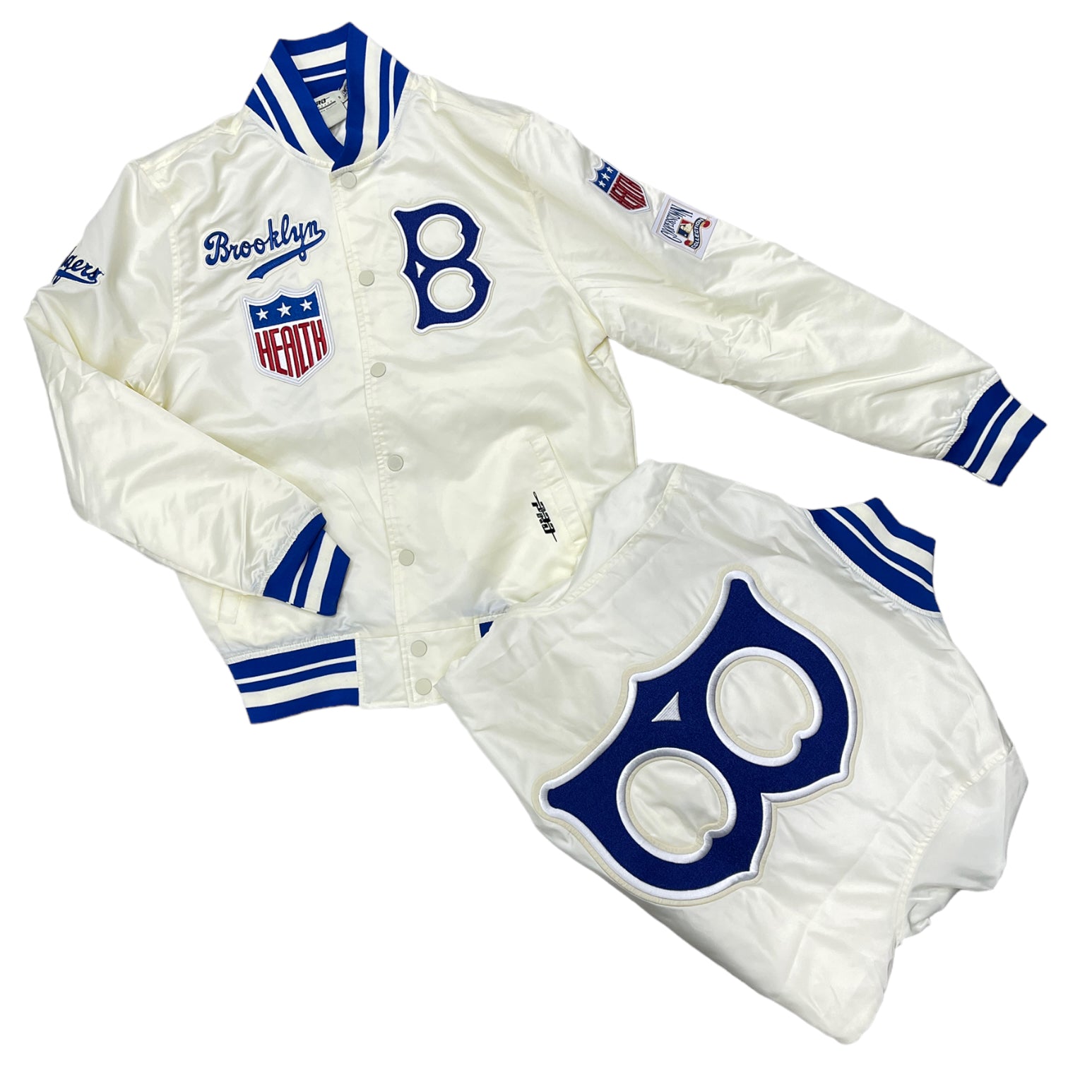 Brooklyn Dodgers Bomber Blue Satin Jacket