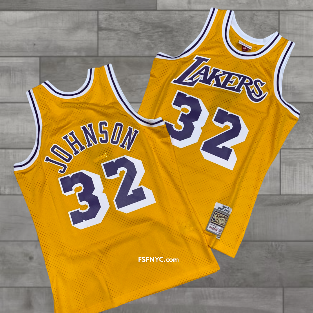Mitchell&Ness NBA Swingman Jersey Lakers M.Johnson Gold